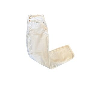 Paige Bombshell ankle double‎ button jeans White size 26 x 27.5 rise 9.5